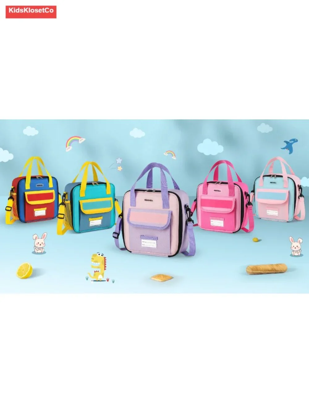 Kids Insulated Lunch Bag with Thermal Lining, Adjustable Strap, BPA-Free